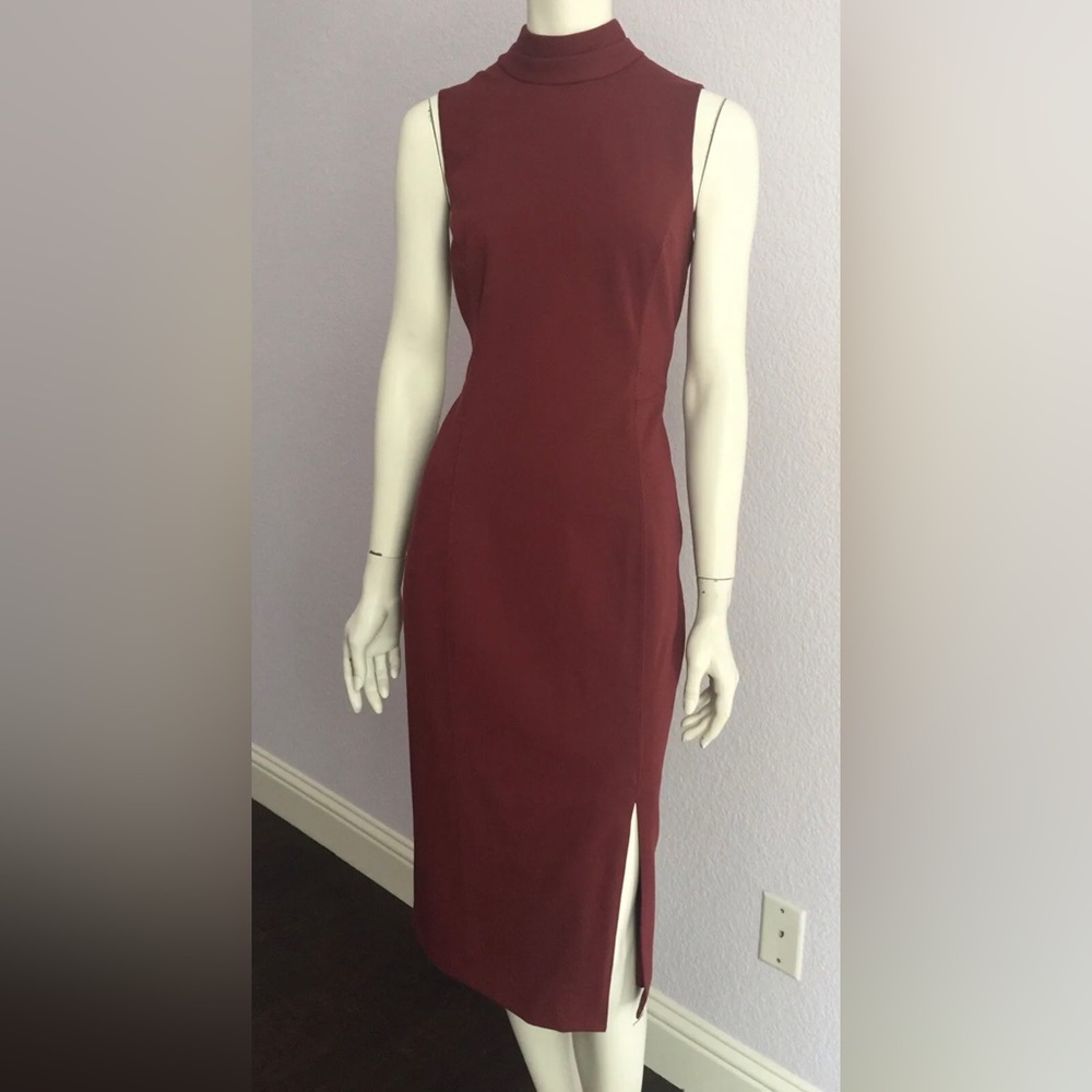 White House Black Market Women’s Sleeveless Mock Neck Sheath Dress Size 12 BNWT